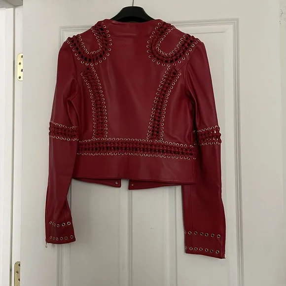 Red leather jacket - Picture 3 of 3